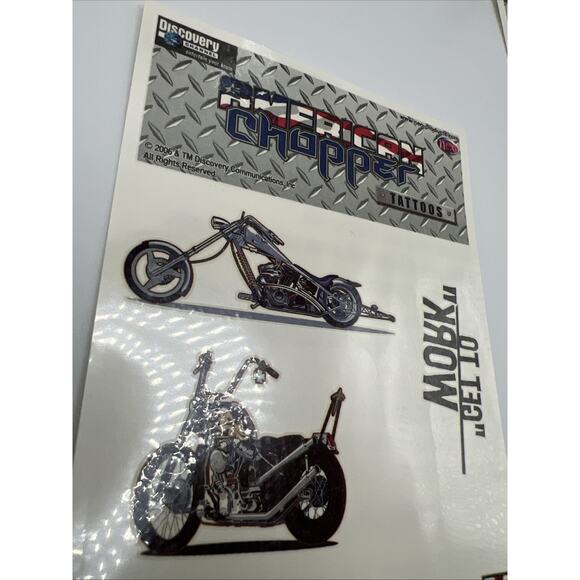 Neo Discovery American Chopper Motorcycle Temporary Tattoos Harley 5 Sheets - Picture 7 of 15
